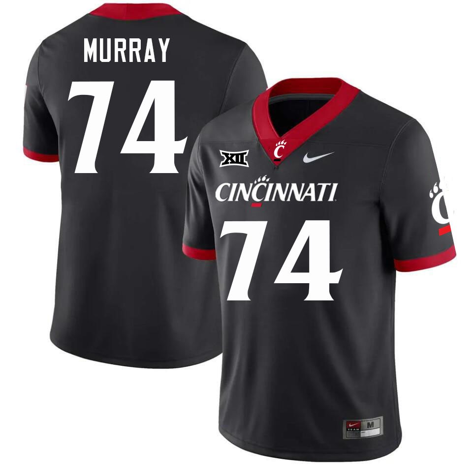 Cincinnati Bearcats #74 Justin Murray Big 12 Conference College Football Jerseys Stitched Sale-Black